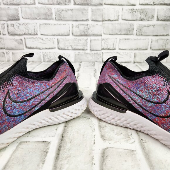 Nike Epic Phantom React Flyknit Women’s Size 9 Black Purple Running Gym Sneakers - Picture 4 of 10